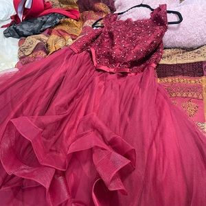 Red ball gown. Perfect for prom or those special occasions.